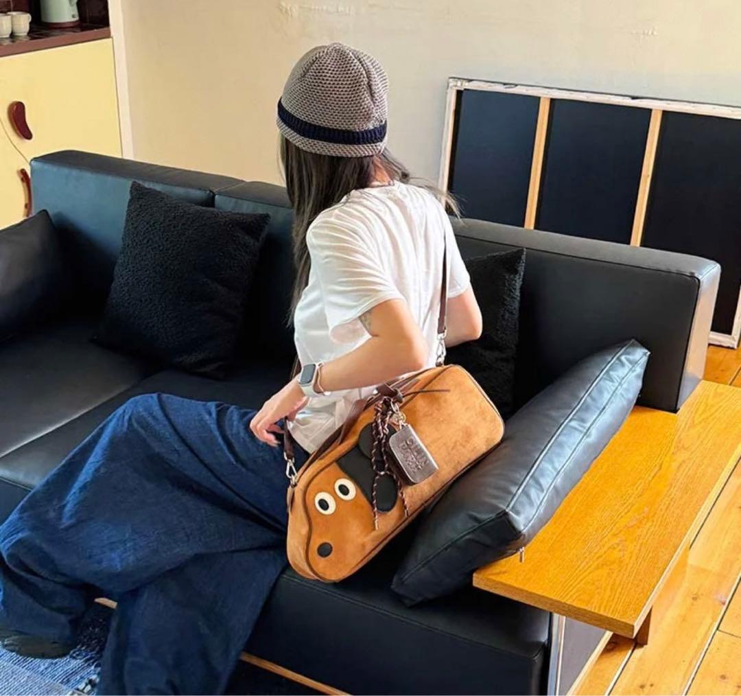 犬の顔デザイン ドラムバッグ