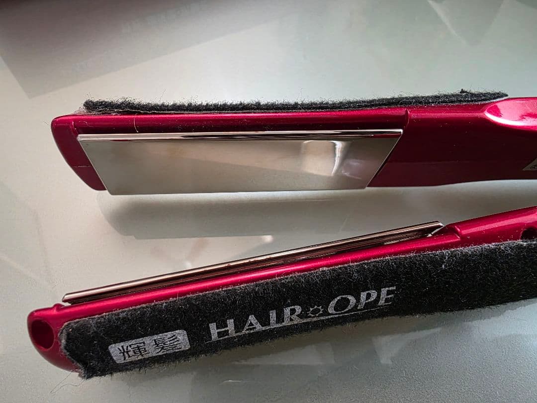 HAIR OPE MGプラチナ輝髪アイロン 赤