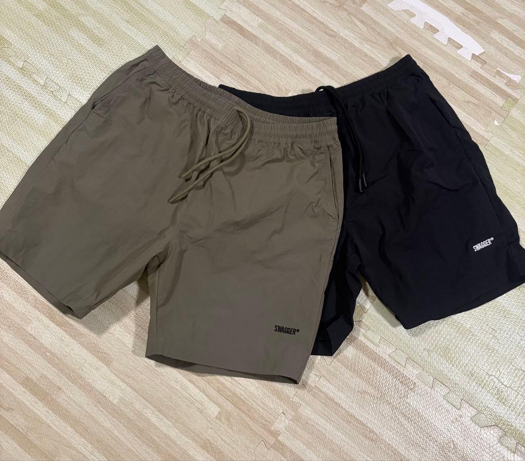 SMAGGER カーキ・黒 撥水ショートパンツ 2点セット XL