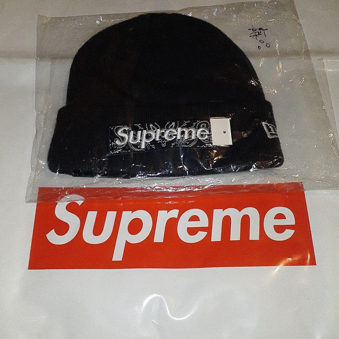 Supreme　19AW ニット帽　バンダナ ネイビー　サイズフリー　新品