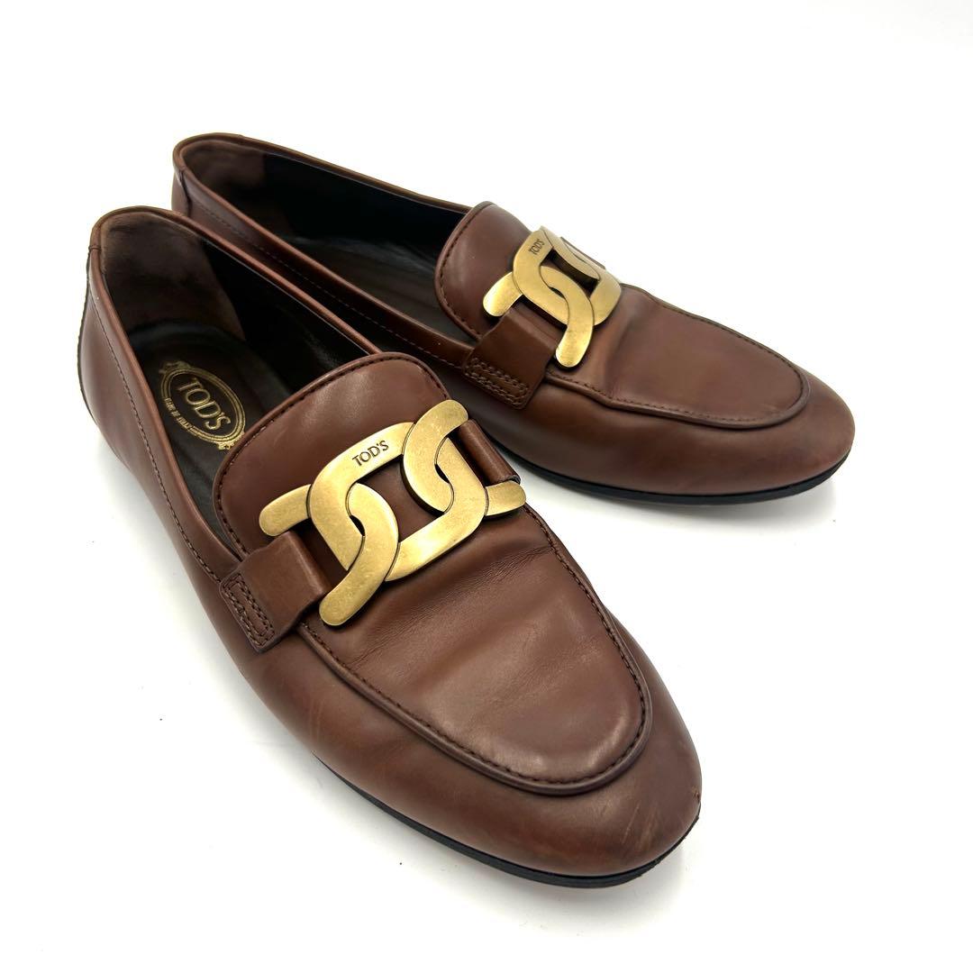 TOD'S トッズ ローファー ケイト レザー ブラウン