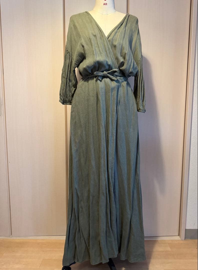 L'Appartement リネンカシュクールマキシワンピース