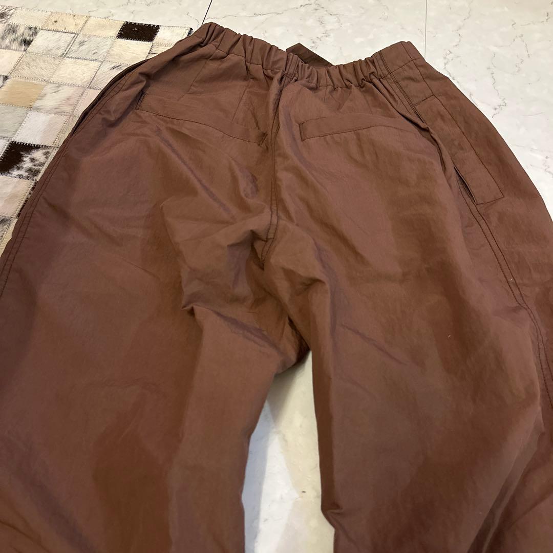 未使用 CLANE COTTON PARACHUTE PANTS BROWN