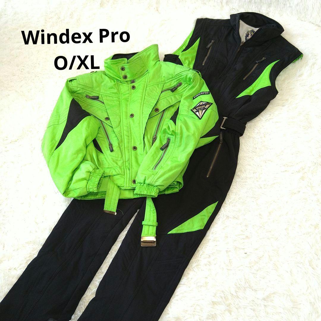 美品ウィンデックス プロ スキー スノボウェア セットアップ つなぎ O/XL