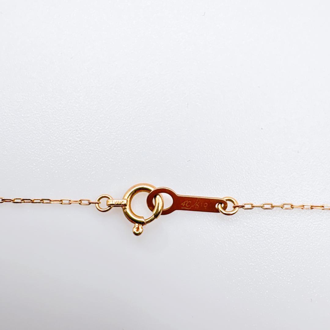 う*ん様 【4℃】K10PG ハートモチーフ ダイヤモンド ネックレス 40cm