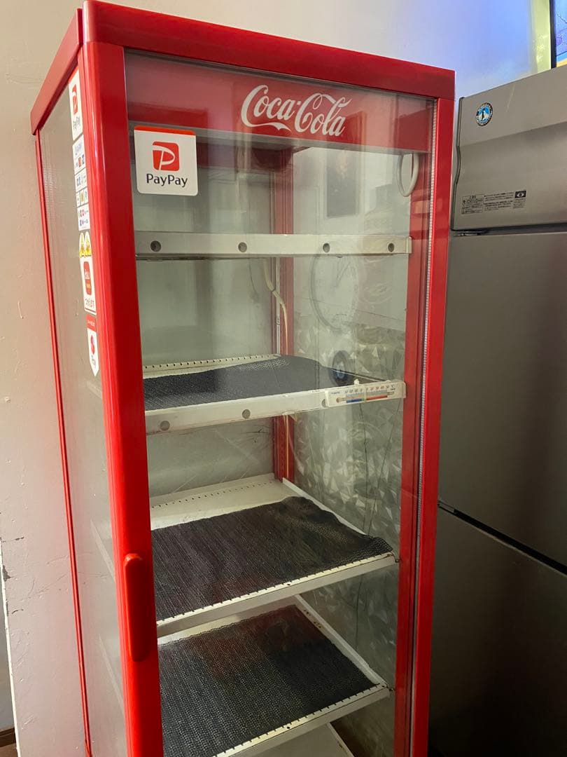 【引き取り限定】コカコーラ 冷蔵ショーケース ガラス扉 4段