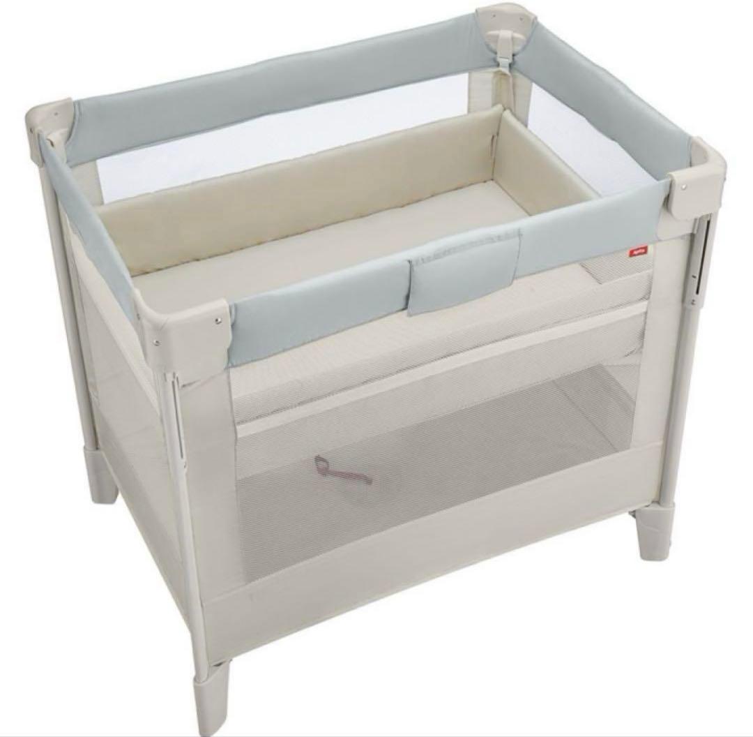 Aprica ココネルエアー AB ホワイトグレー　ベビーベッド