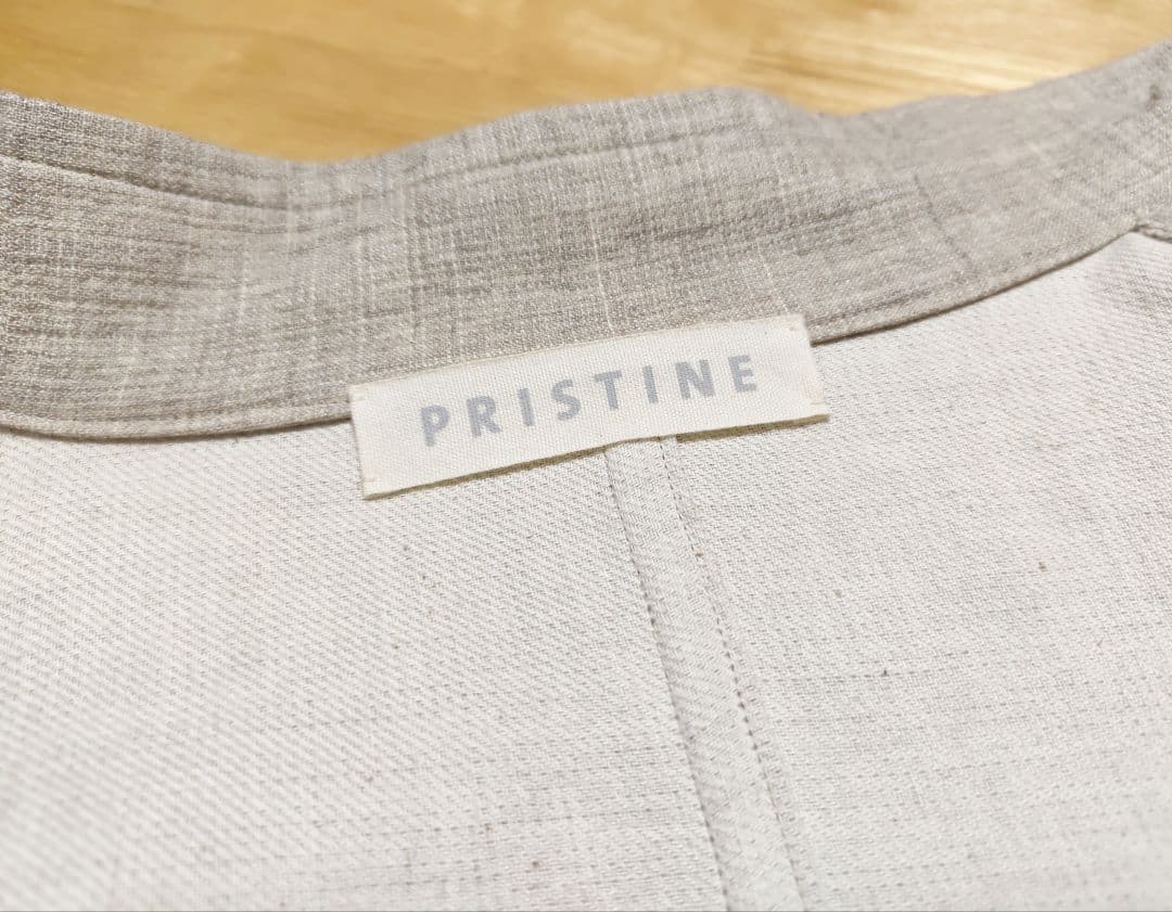 未使用☆プリスティン コットンヤクリネン二重織りジャケット