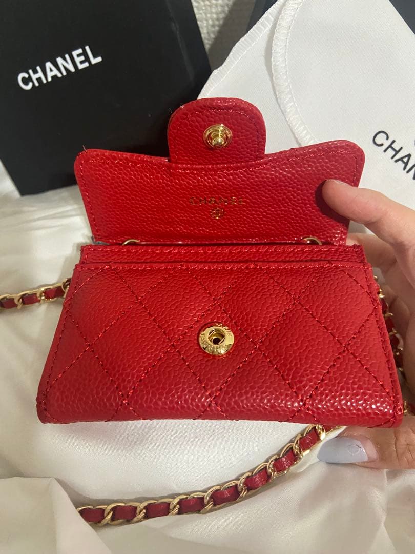 CHANEL チェーン付カードケース　ノベルティ