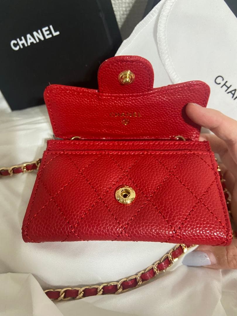 CHANEL チェーン付カードケース　ノベルティ