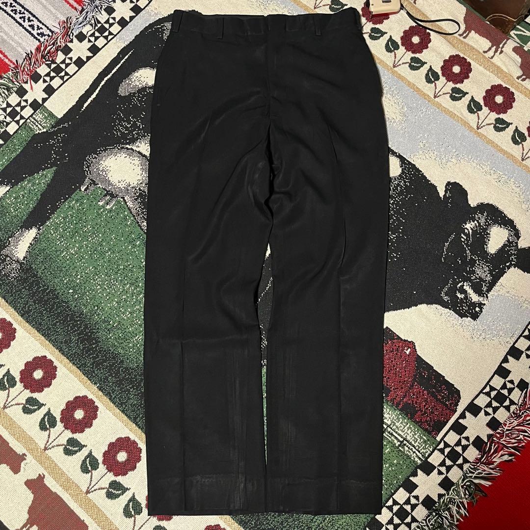 ぺ*ぺ様 50s 60s ブラック レーヨン ギャバジン スラックス ヴィンテー