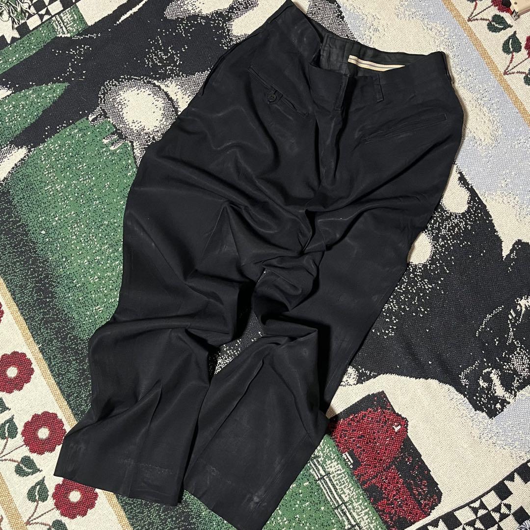 ぺ*ぺ様 50s 60s ブラック レーヨン ギャバジン スラックス ヴィンテー