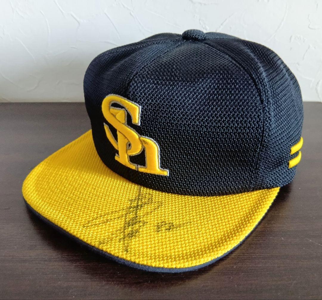 【プロモデル　サイン】ソフトバンク　ホークス　キャップ　帽子　ミズノプロ 61㌢