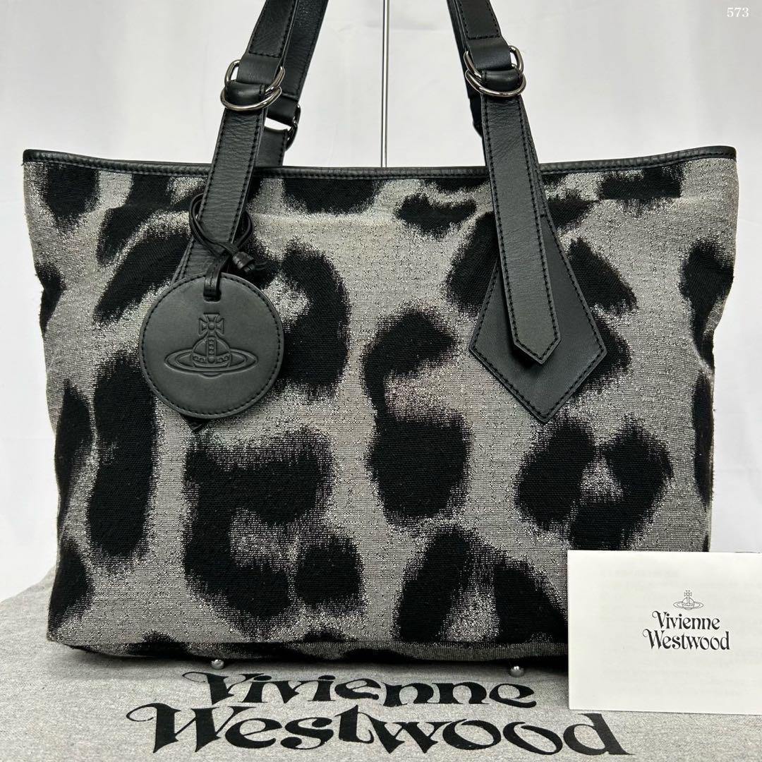 【極美品】ヴィヴィアンウエストウッド トートバッグ レザー オーブ チャーム 黒