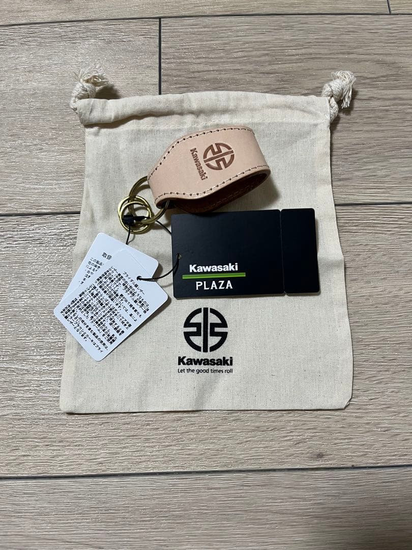 Kawasaki PLAZA 牛革キーホルダー スマートウォレット
