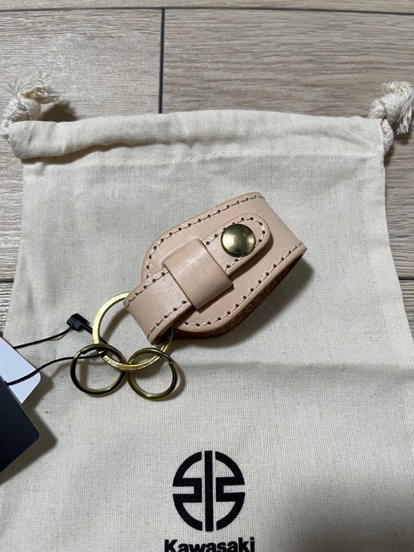 Kawasaki PLAZA 牛革キーホルダー スマートウォレット