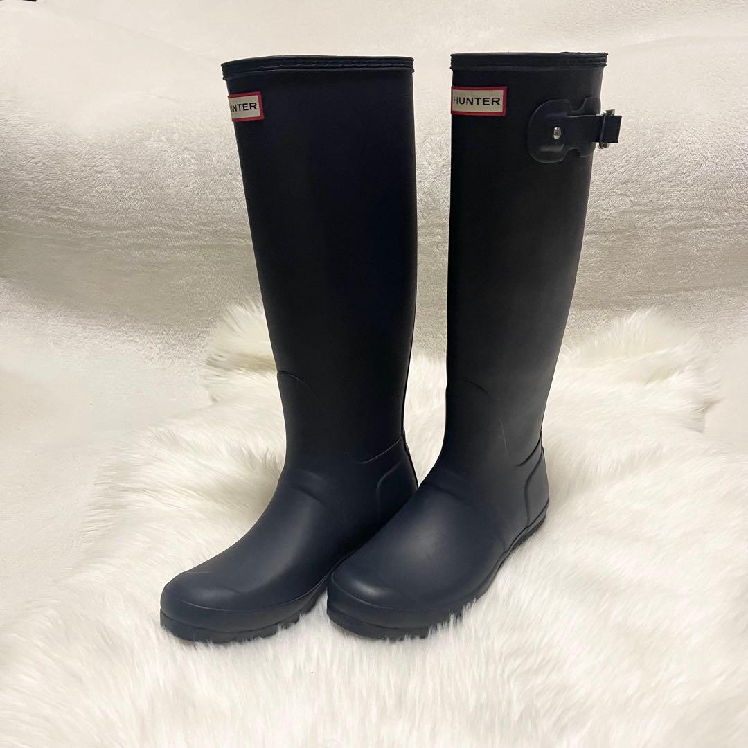 HUNTER ハンター レインブーツ オリジナル トール ネイビー UK6