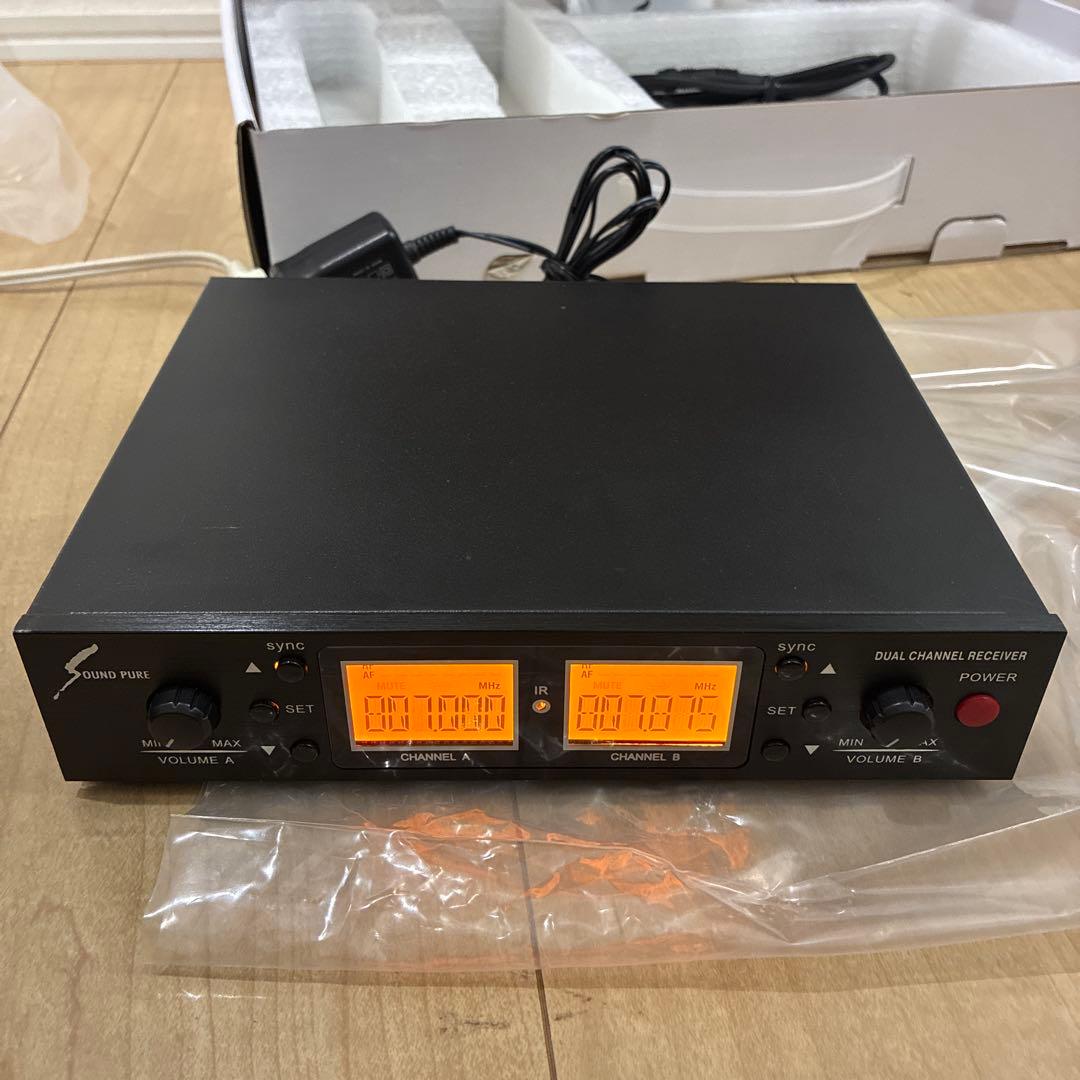 SOUNDPURE 8011IIマイク2本受信機 ワイヤレスマイクセット中古美品