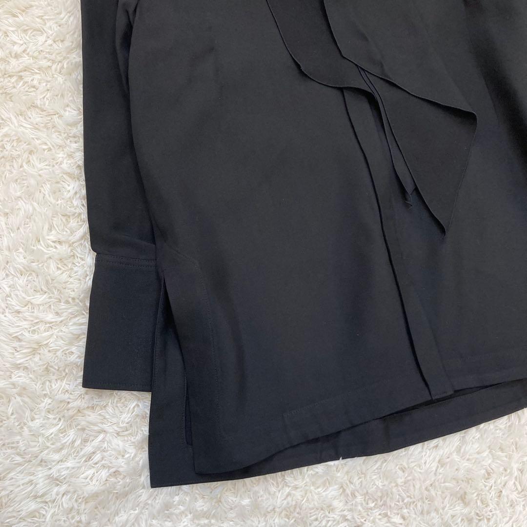 未使用✨定価5.9万 2024 コラム タイブラウス 黒 エストネーション 36