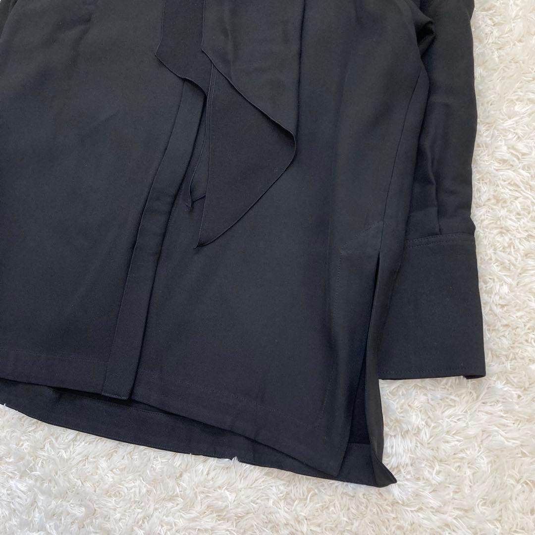 未使用✨定価5.9万 2024 コラム タイブラウス 黒 エストネーション 36