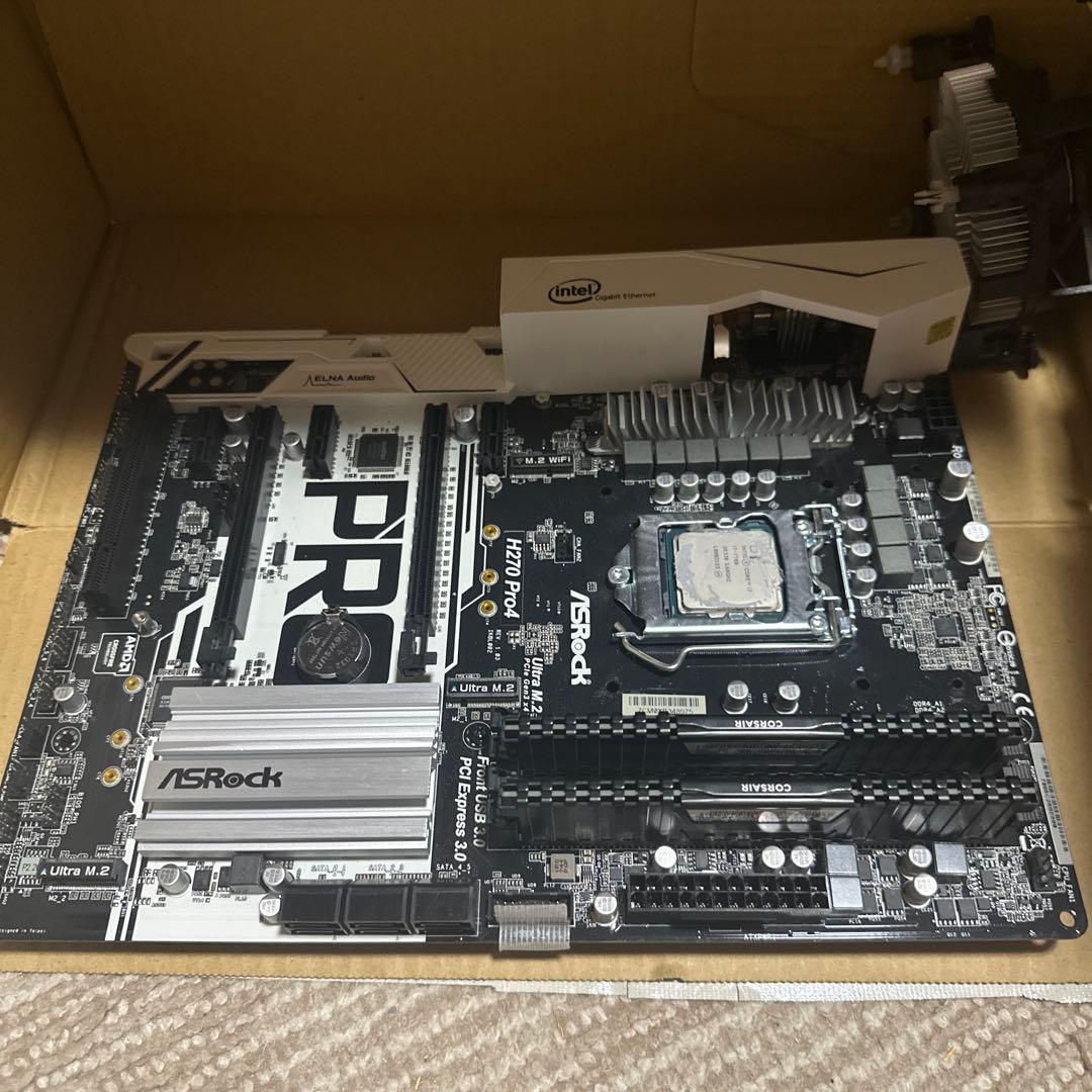 ASRock H270 Pro4 Corei7-7700 DDR4 8GBx2枚