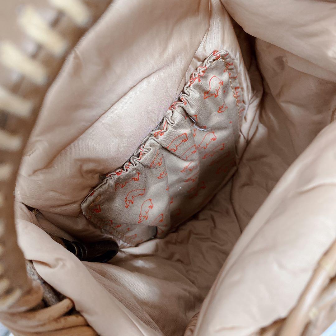 美品　エバゴス 2WAY ハンドバッグ ショルダーバッグ ストロー かごバッグ