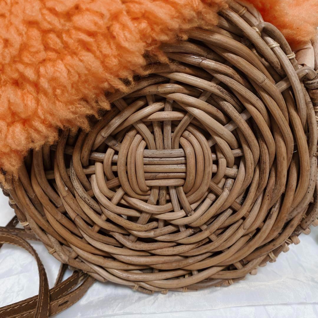 美品　エバゴス 2WAY ハンドバッグ ショルダーバッグ ストロー かごバッグ