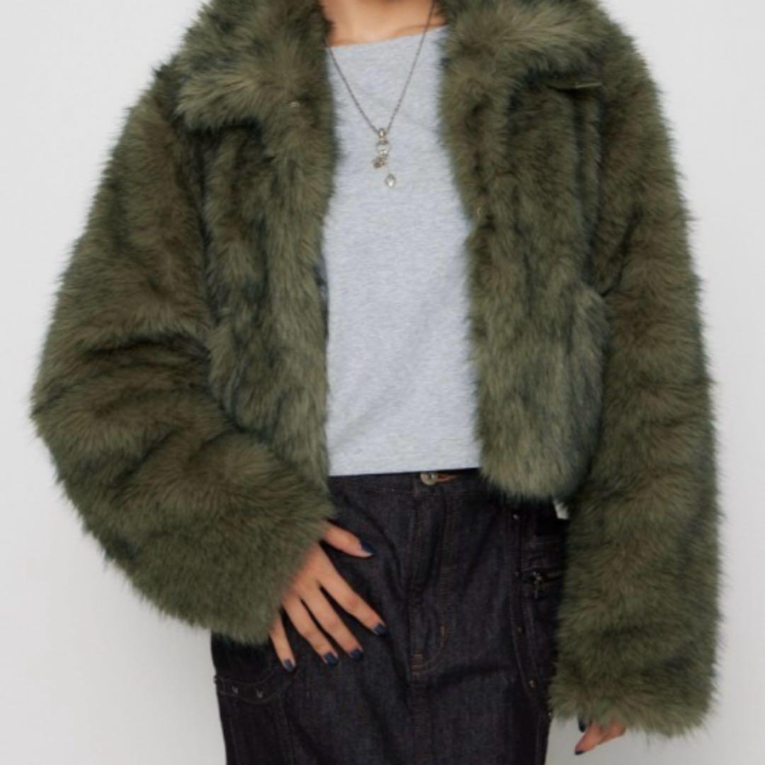 ラグアジェム　POCKET POINT FAUX FUR コート
