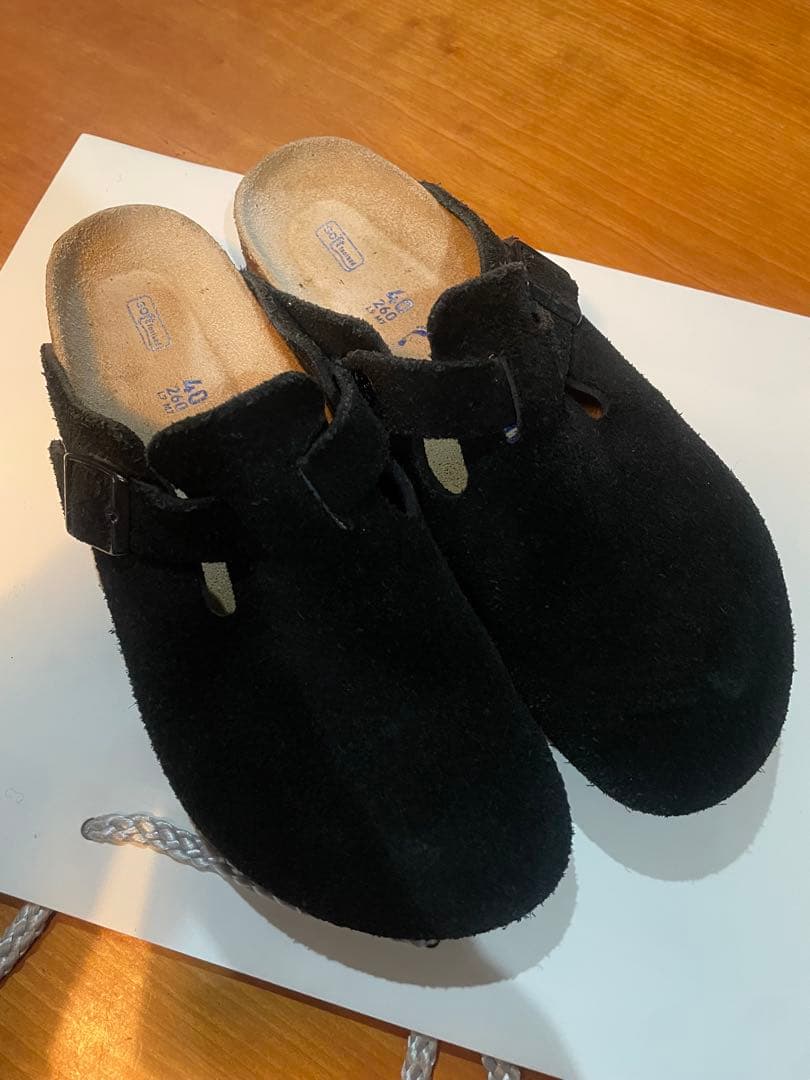 BIRKENSTOCK ブラック ボストン 40(26センチ)