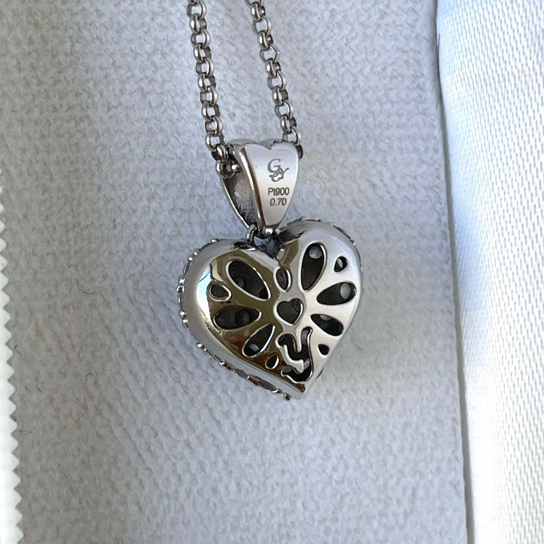 ユキザキ ゆきざき ハート ダイヤ ネックレス プラチナ Pt900