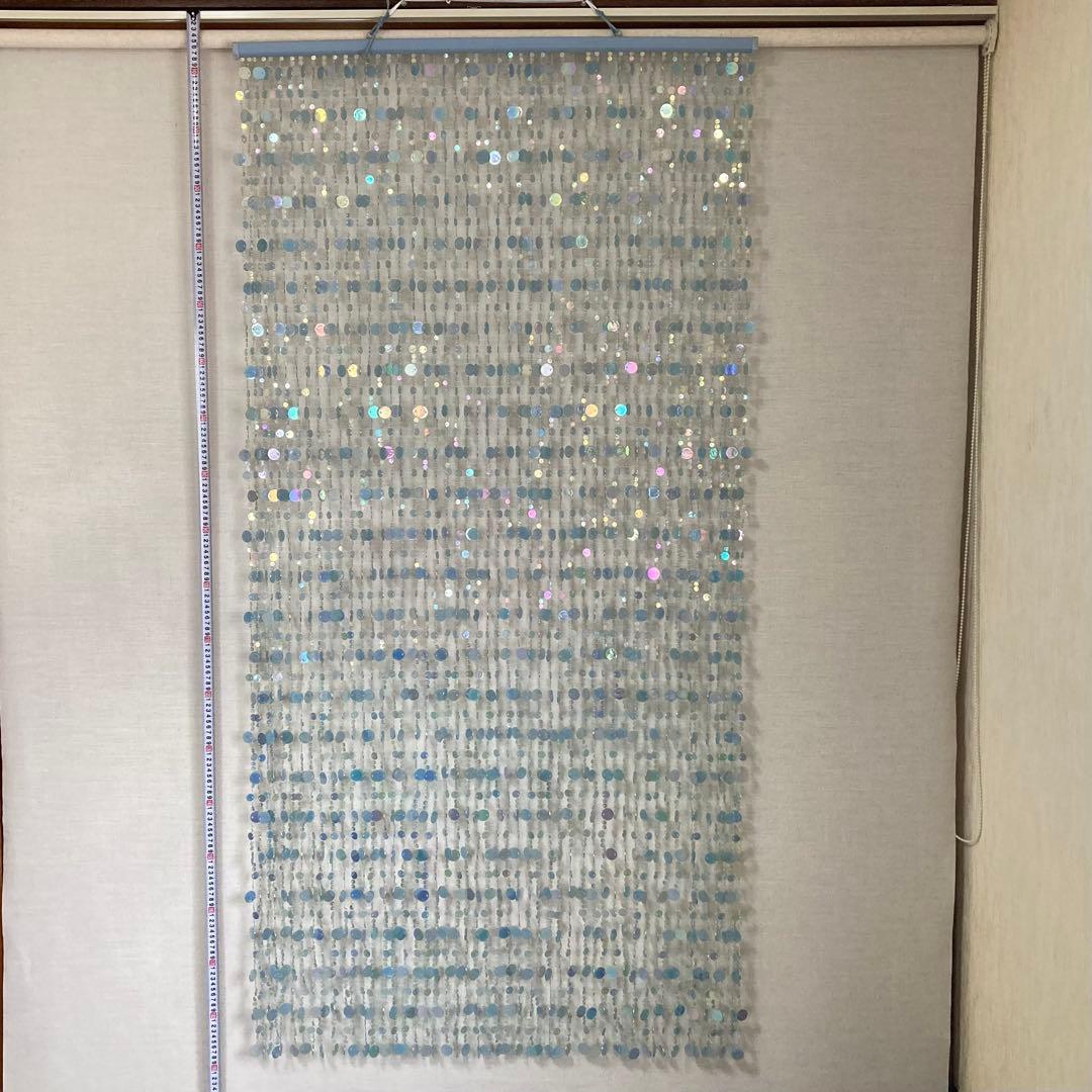 ドアカーテン のれん すだれ 間仕切り 壁掛け キラキラ 大型 ロング レトロ