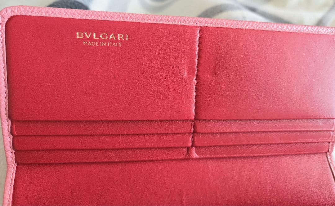【美品】正規品！BVLGARI ピンク レディース長財布