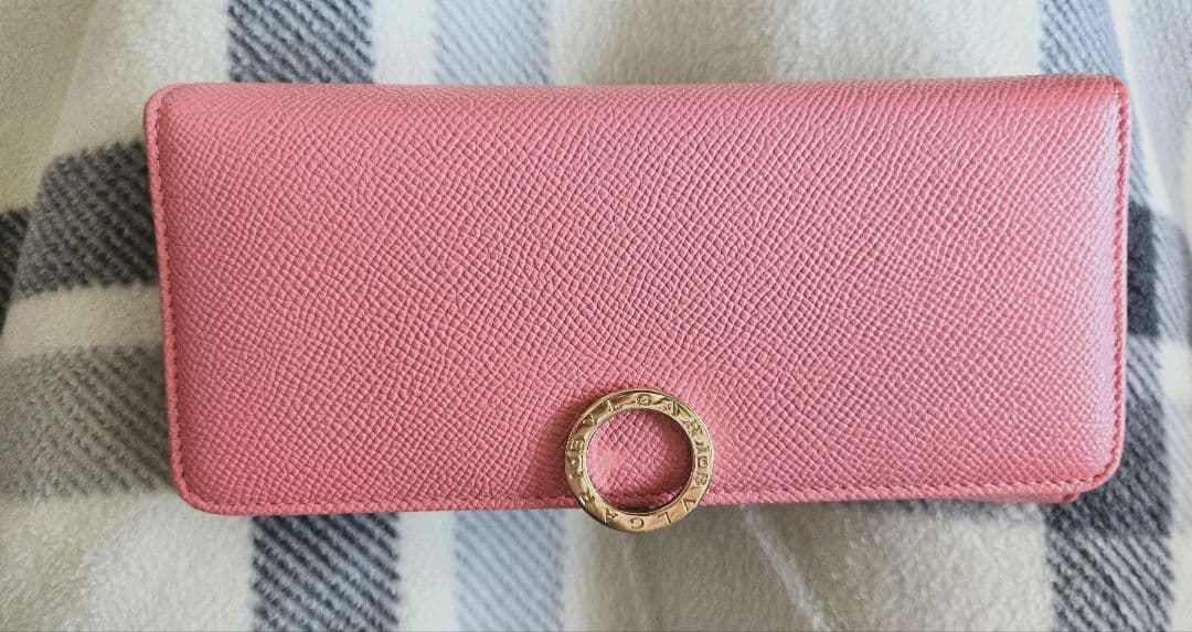【美品】正規品！BVLGARI ピンク レディース長財布