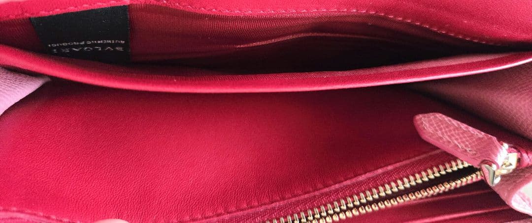 【美品】正規品！BVLGARI ピンク レディース長財布