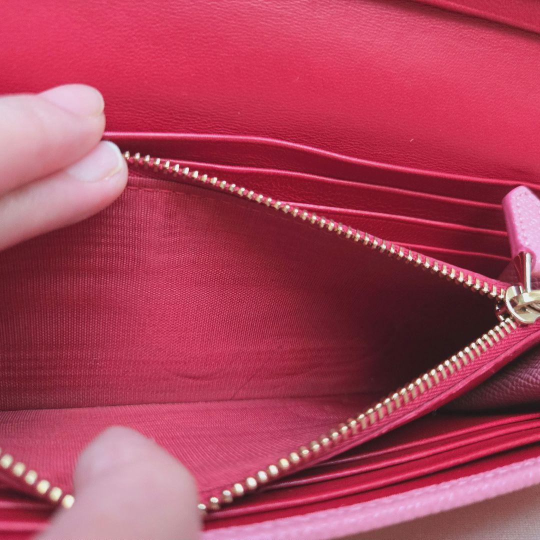 【美品】正規品！BVLGARI ピンク レディース長財布