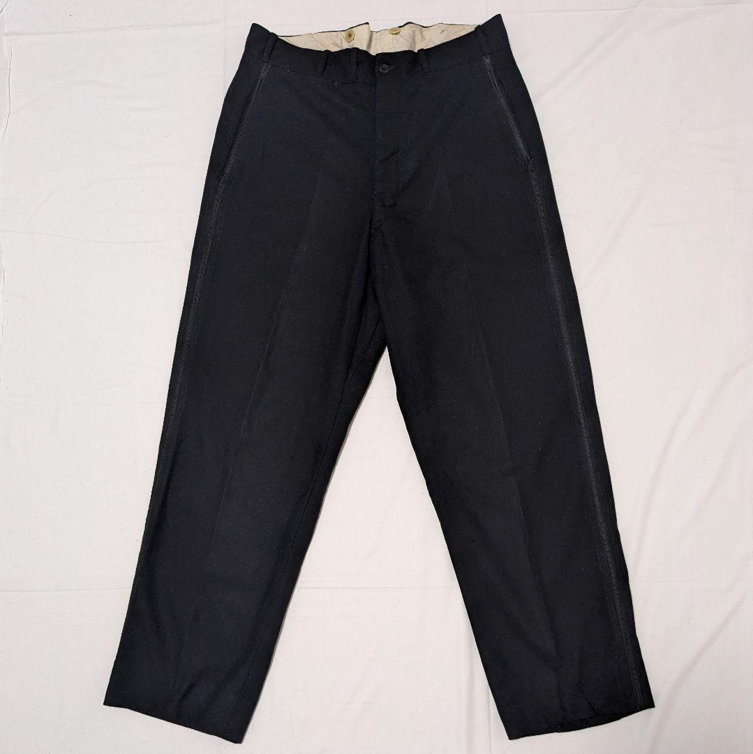 40s 50s ユーロ ヴィンテージ 針刺しシンチバック 黒 スラックス