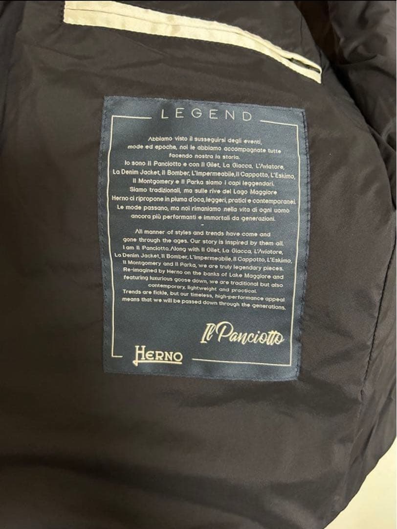 Herno ブラック ダウンベスト(ダウンジレ) ヘルノ　サイズ44 Sサイズ