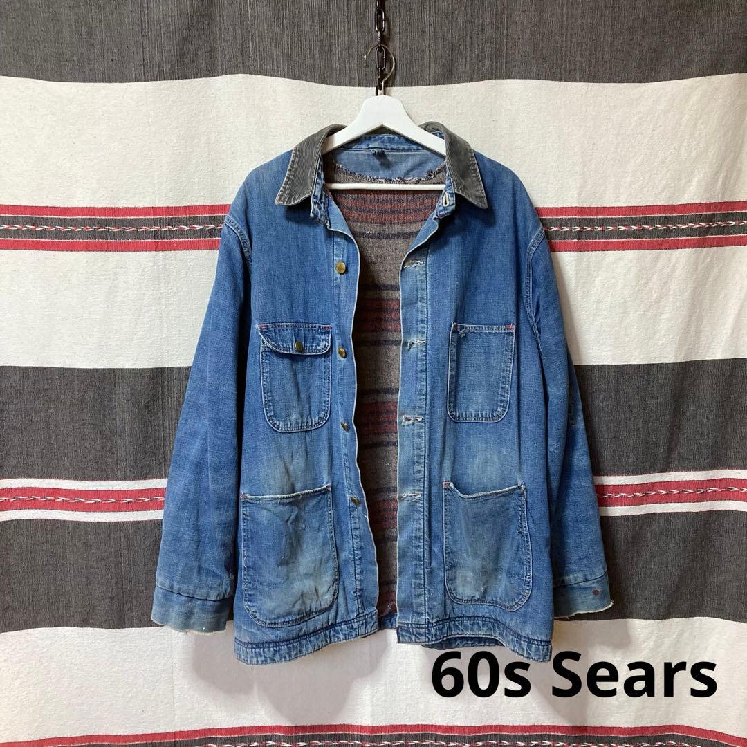 60s USA製 Sears ボロの美学カバーオールジャケット XLサイズ 希少