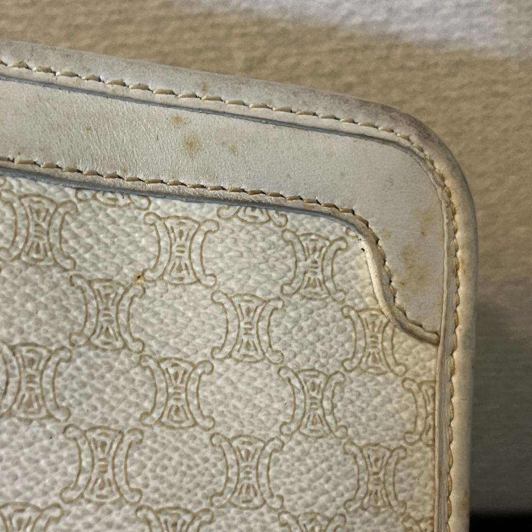 CELINE セリーヌ クラッチバッグ セカンドバッグ マカダム ホワイト 白