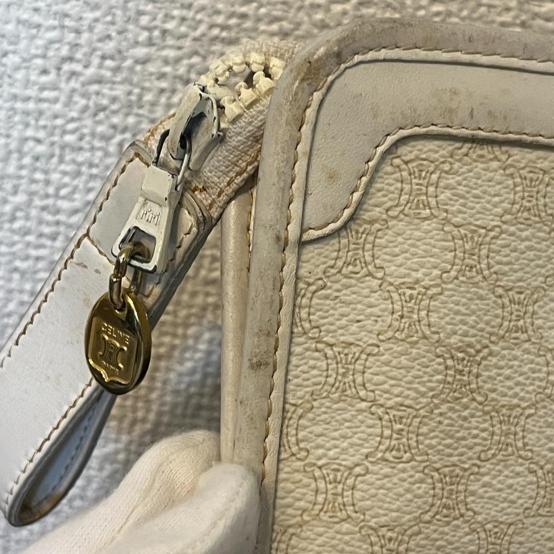 CELINE セリーヌ クラッチバッグ セカンドバッグ マカダム ホワイト 白