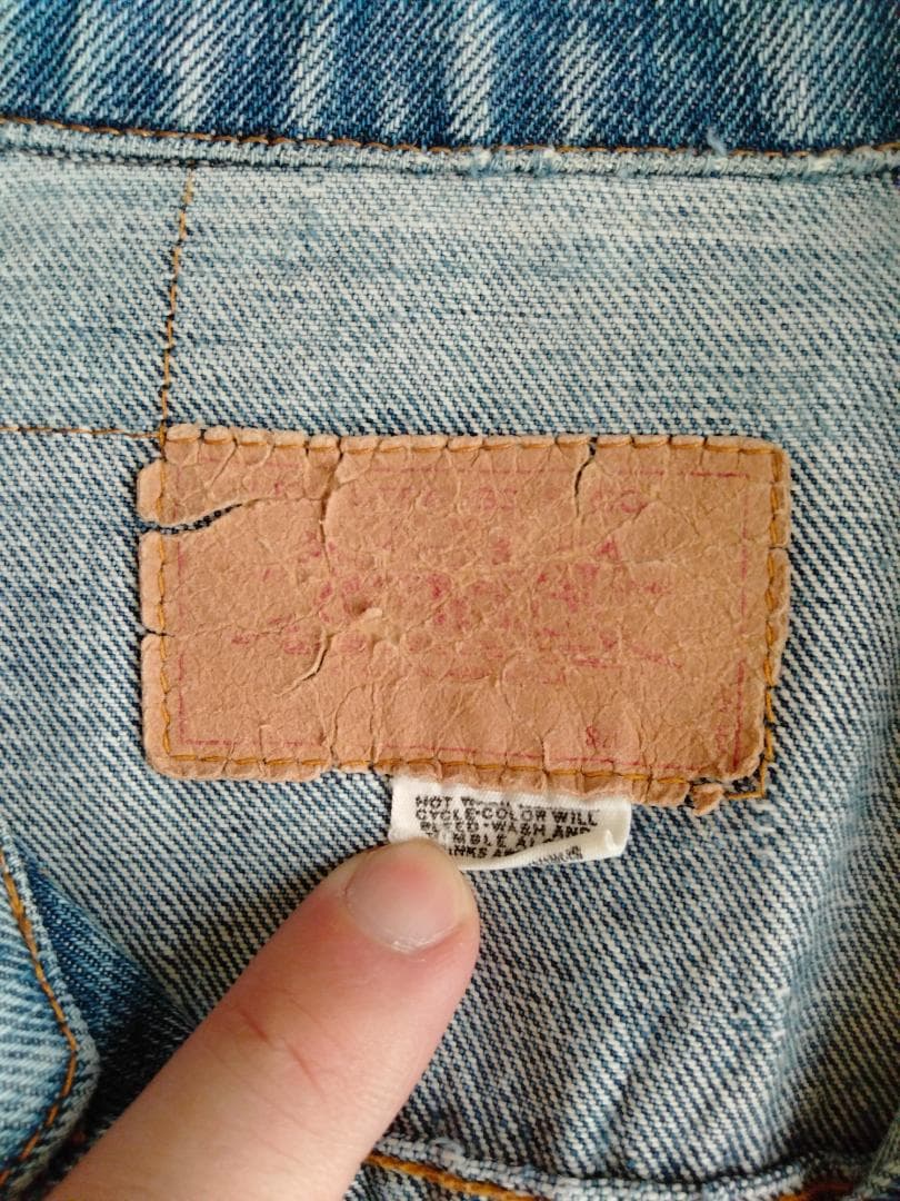 ビンテージ70年代LEVIS70505-0217布ケアタグ付きデニムGジャン44