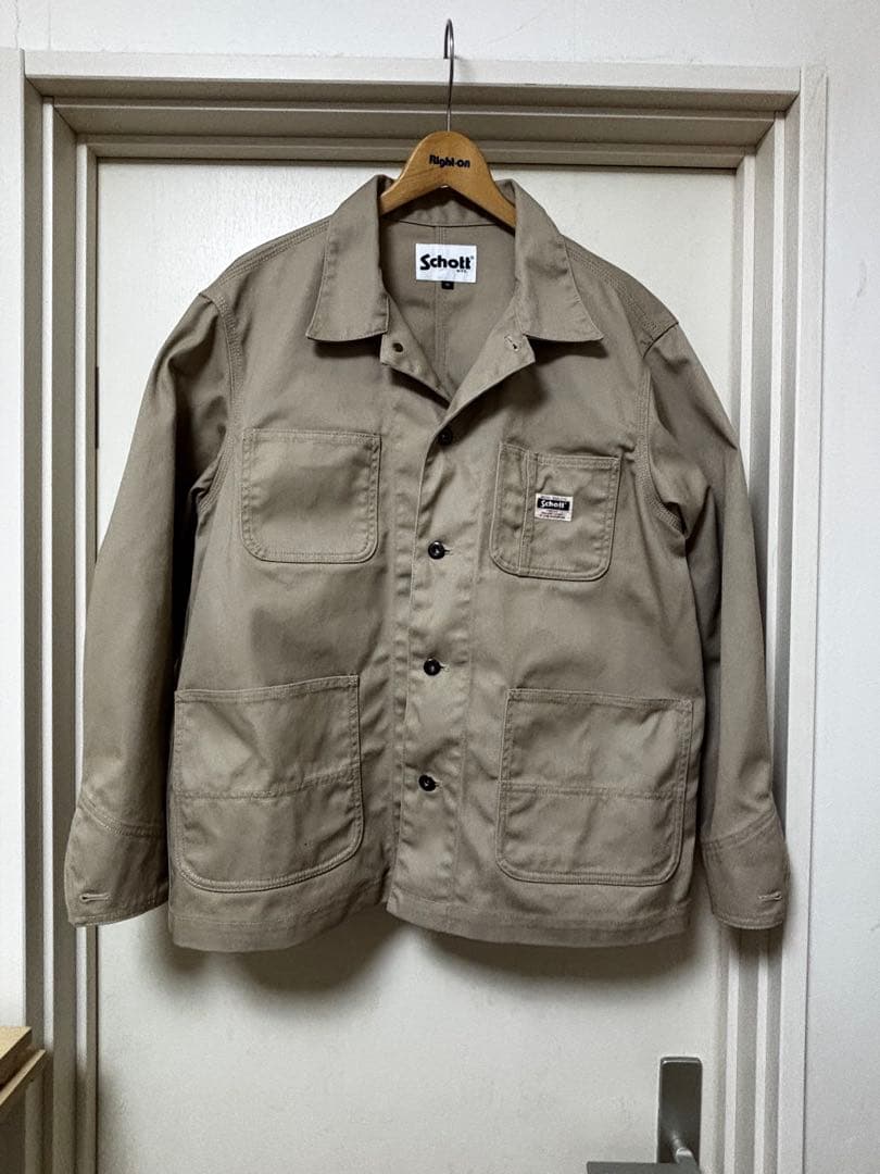 【新品未使用】Schott ワークジャケット カバーオール ベージュ アメカジ
