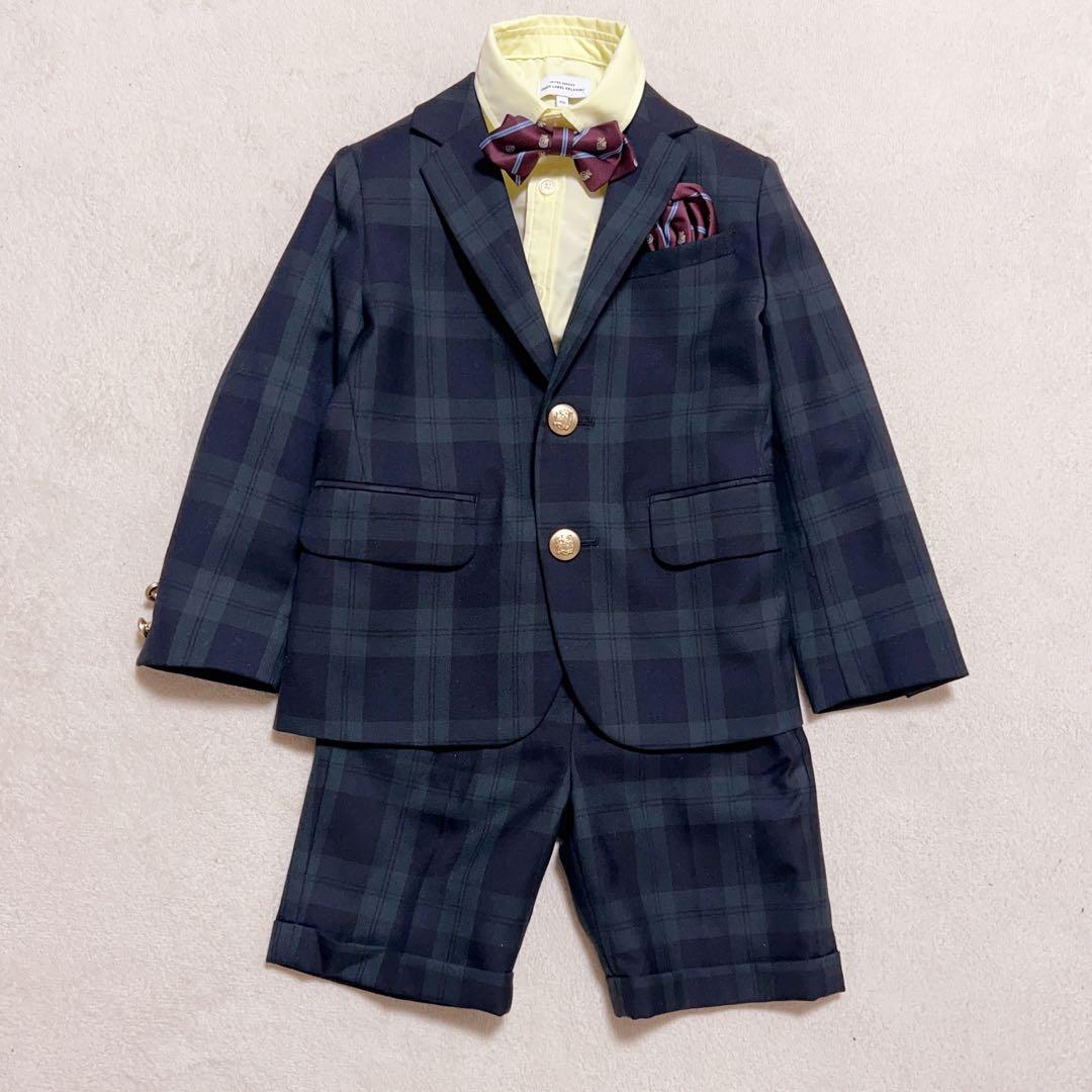 グリーンレーベルリラクシング　フォーマルセット　115cm チェック　スーツ