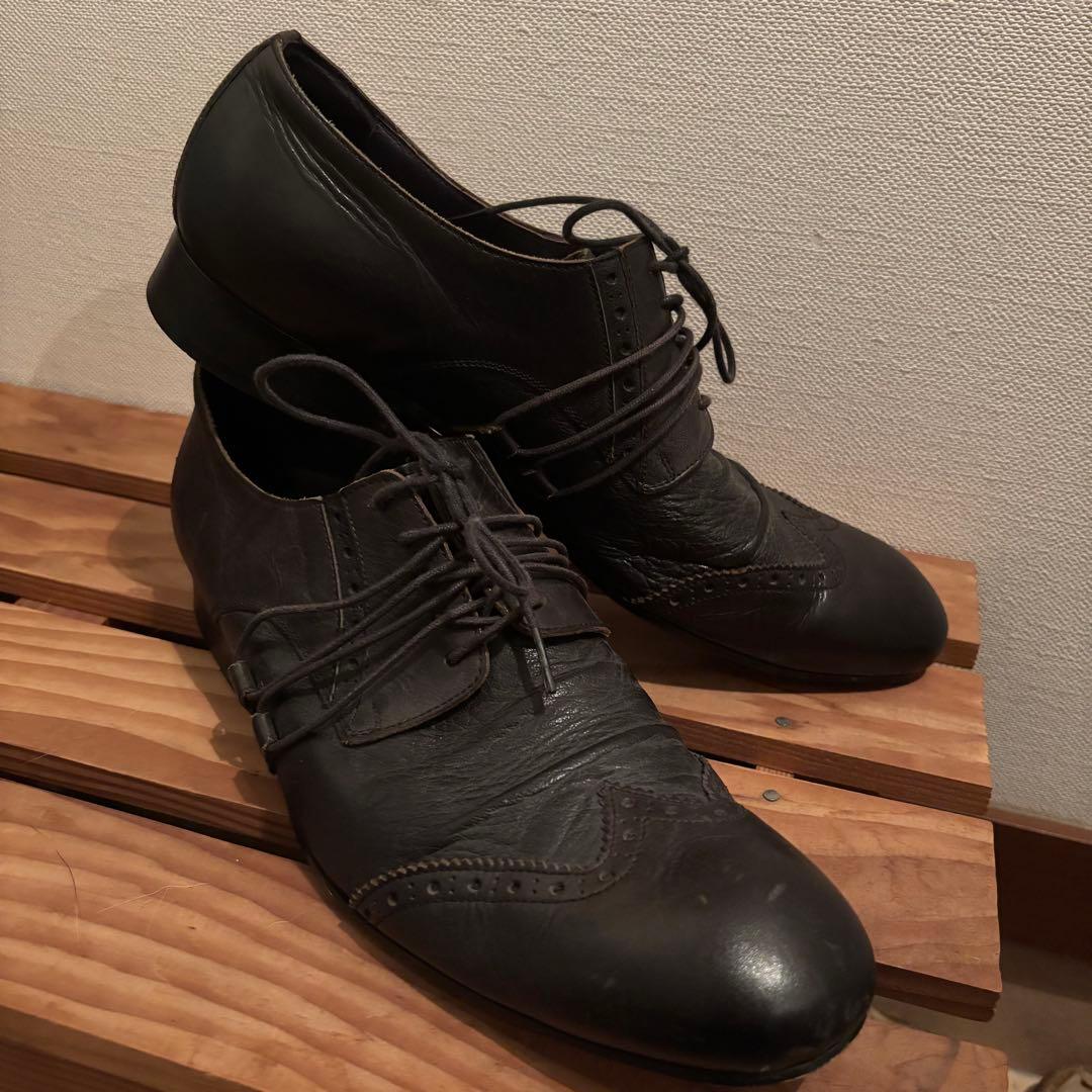 靴 2000s archive design leather shoes