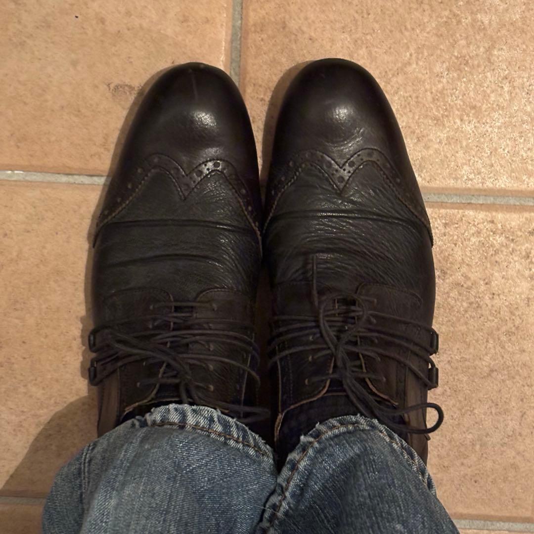 靴 2000s archive design leather shoes