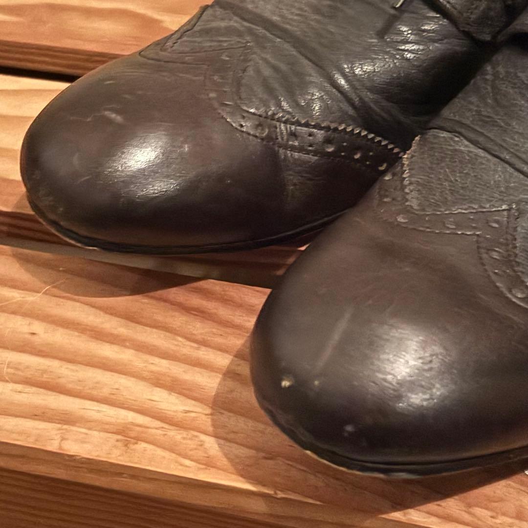 靴 2000s archive design leather shoes