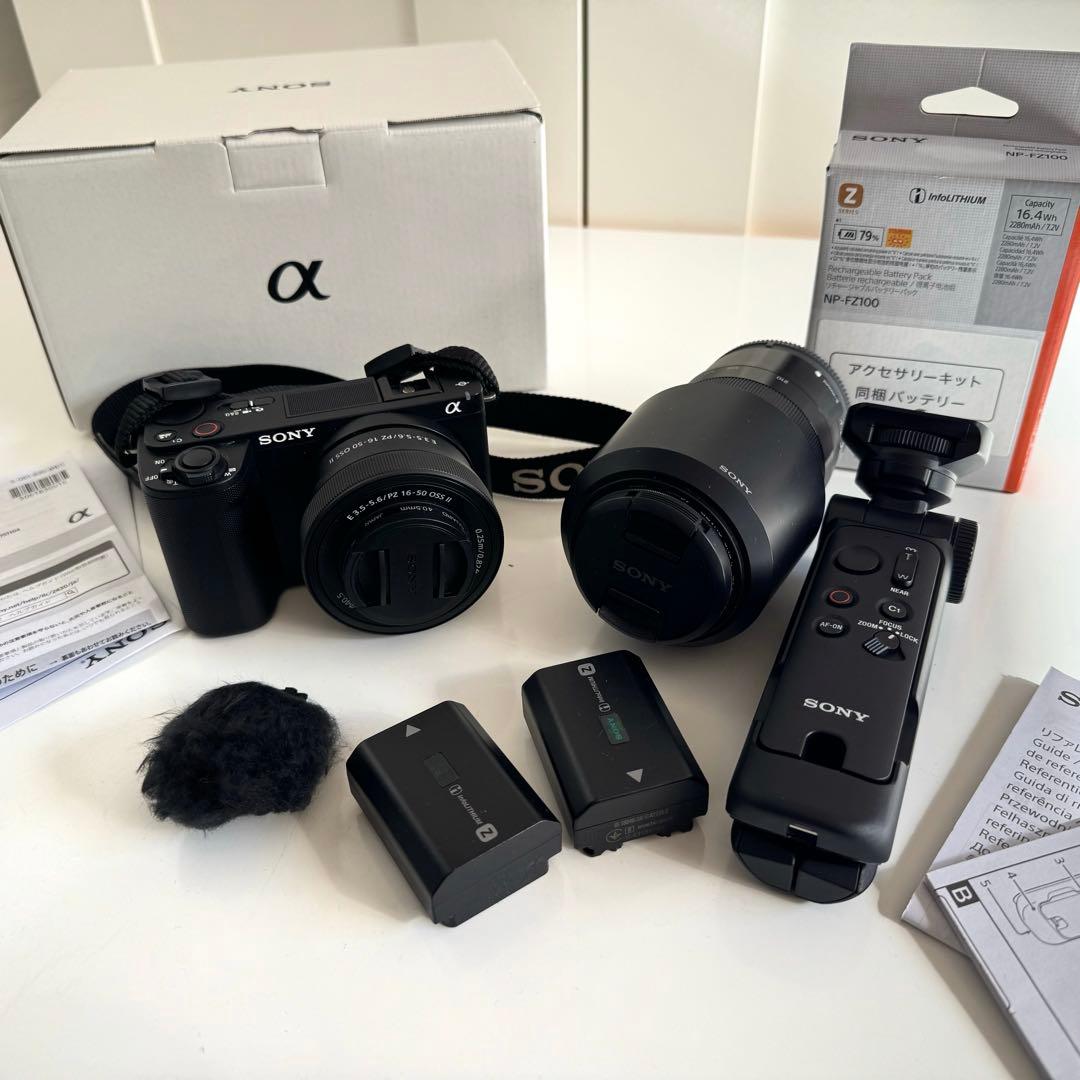 Sony α VLOGCAM ZV-E10 II 一眼 リモコン予備バッテリー付