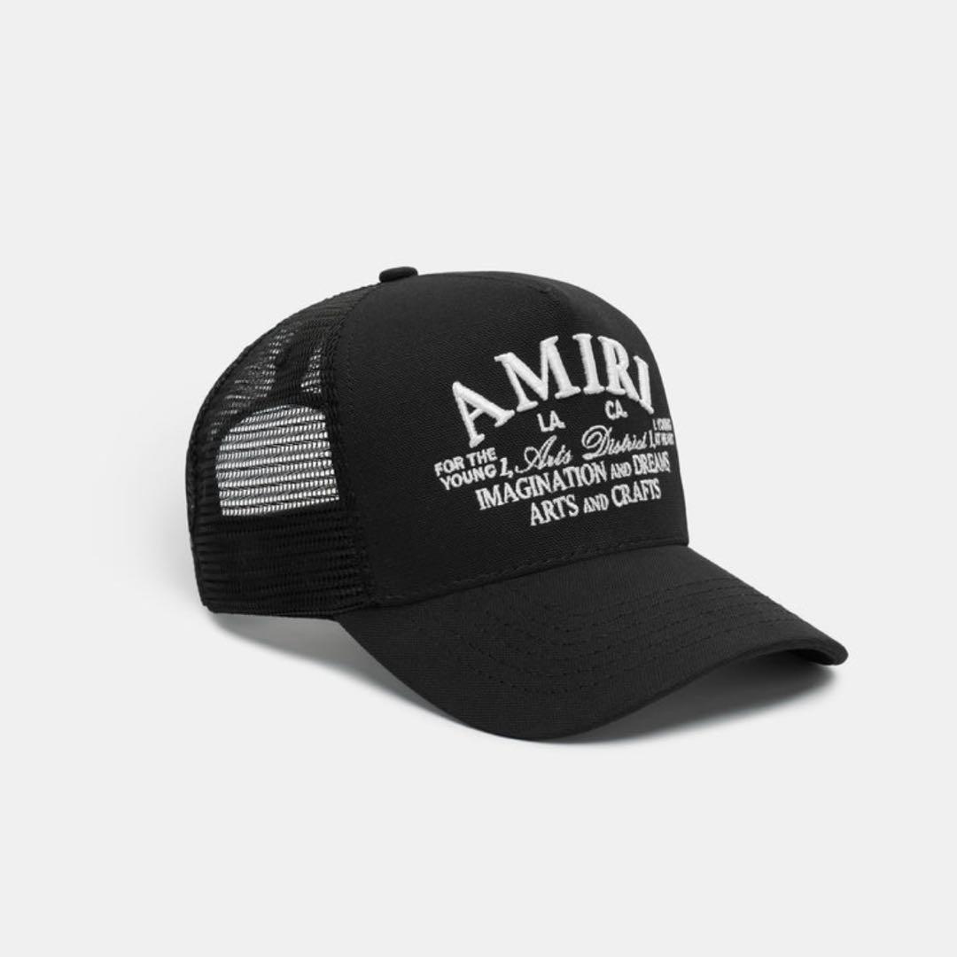 AMIRI アミリメッシュキャップ 刺繍ロゴ ブラック黒 ユニセックスサイズ