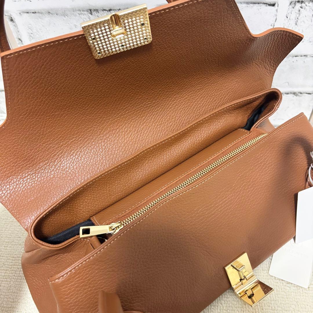 AULENTTI オウレンティ ハンドバッグ 2WAY ショルダーバッグ 茶色