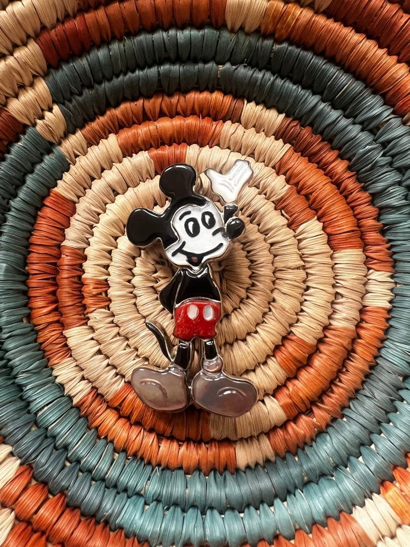 ズニ族 インディアンジュエリー ペンダントトップ ミッキー